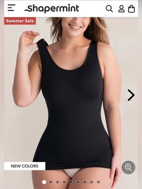 New Shapermint Black Scoop Neck Cami